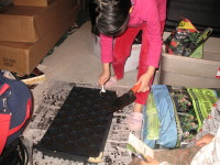 Tiffany doing the scooping