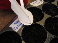 Using a spoon and knife helps